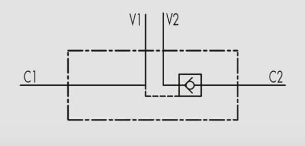 VBPSE 2 CEXC - VÁLVULAS DE RETENCIÓN PILOTO SIMPLE PARA MONTAJE EN TUBERÍA DE 12 MM (DIN 2353) - Imagen 2